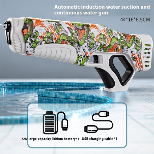 Dinosaur Electric Water Gun Waterproof Automatic Water-absorbing