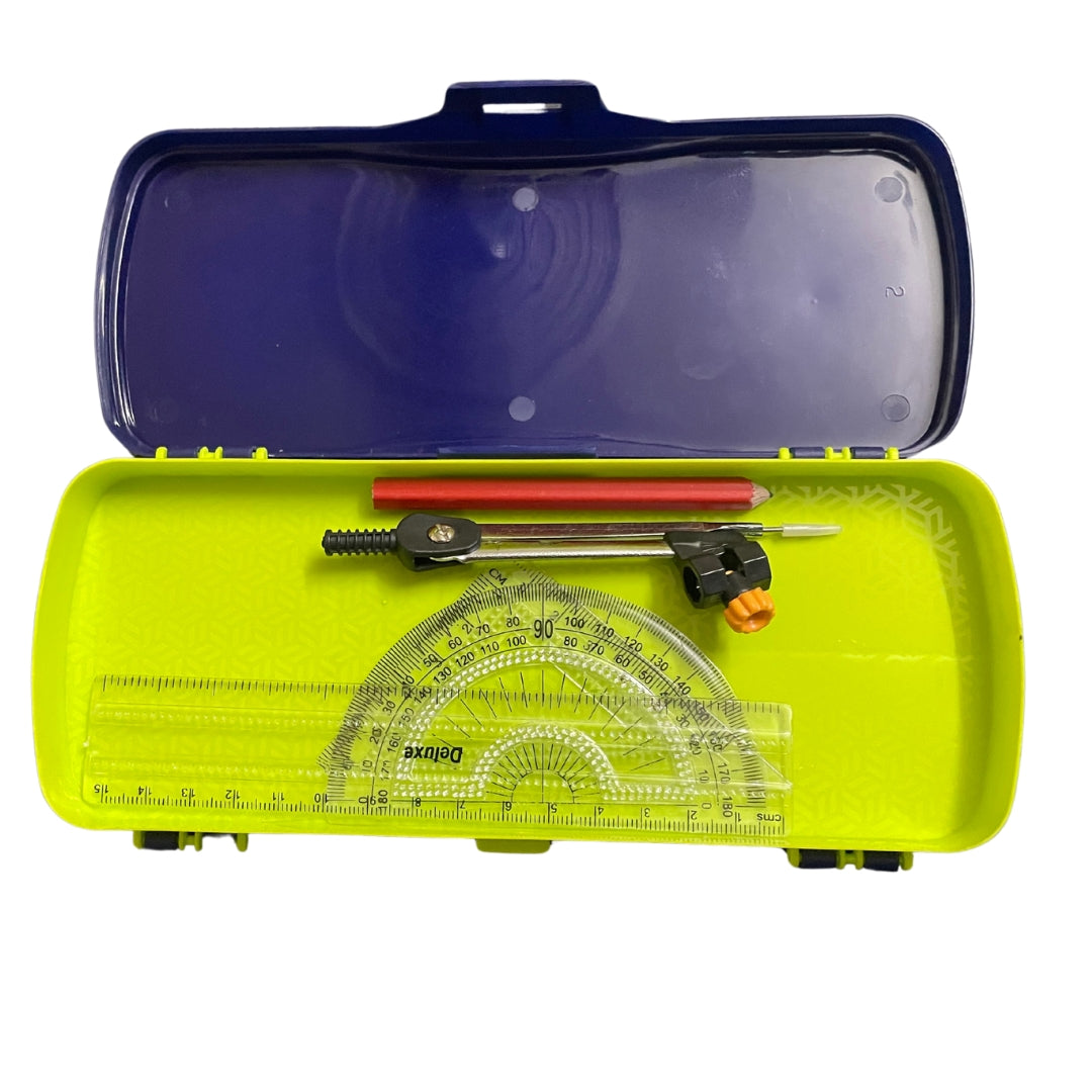 Vikas Maxo Pencil Box Pack of 4 Large Plastic Boxes for kids